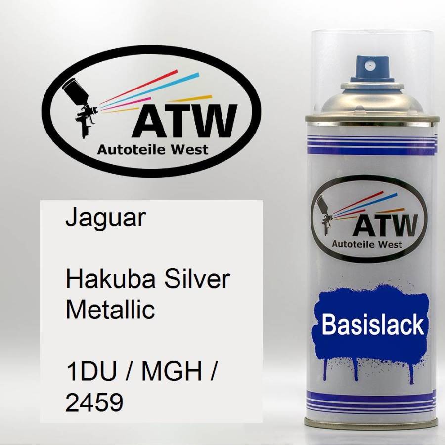 Jaguar, Hakuba Silver Metallic, 1DU / MGH / 2459: 400ml Sprühdose, von ATW Autoteile West.